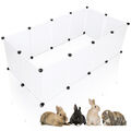 Freigehege DIY Hasen weiße Laufgitter Innengehege Kaninchenstall Welpenauslauf