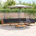Gartenmöbel Paletten Sofa Garnitur Lounge 5-tlg. Massivholz Akazie vidaXL