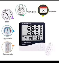 Digitale Wetterstation Thermometer / Hygrometer mit Außensensor LCD Innen Außen.