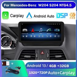 10.25"IPS Android 13 4+32G Autoradio CarPlay Navi NTG4.5 Mercedes C-Klasse W204