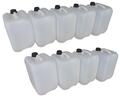 9 x 10 Liter 10 L Trinkwasserkanister Kunststoffkanister dicht natur Neu DIN45