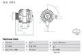 Bosch Lichtmaschine Generator für Mercedes Citan Renault ab 09-> 0986084870