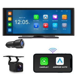 Kamera + Wireless CarPlay Android Auto 10,2" IPS Touchscreen P4 Autoradio 4K DVR
