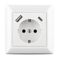Typ C USB-Steckdose Schuko Wandsteckdose Unterputz für Gira System 55, Jung uvm.