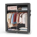 Faltschrank 170x108x45 cm Stoffschrank Kleiderschrank Camping Kleiderstange