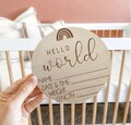 ☀️Hello World New Baby Announcement Geburtshinweisschild☀️
