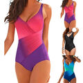 Damen Sommer Bikini Badeanzug Bauchweg Einteiler Monokini Bademode Schwimmanzug