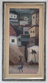 Nr.: 68 Großes abstraktes Ölgemälde Kunstwerk 1959 Malerei Oil Painting Stadt