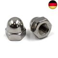 Hutmutter hohe Form nach DIN 1587 rostfreier Edelstahl A2 V2A