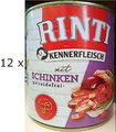 (EUR 4,16/kg)  Rinti Kennerfleisch mit Schinken - getreidefrei: 12 Dosen x 800 g