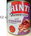 (EUR 4,16/kg)  Rinti Kennerfleisch mit Schinken - getreidefrei: 12 Dosen x 800 g