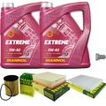 MANN Inspektionspaket 10 L MANNOL Extreme 5W-40 für VW Passat Variant 2.3 VR5
