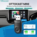 Ottocast Mini 2in1 Wireless CarPlay+Android Auto Adapter USB w/One Click Button
