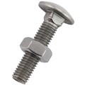 Schloßschrauben mit Muttern M5 M6 M8 M10 M12 Flachrund Edelstahl V2A A2 DIN 603