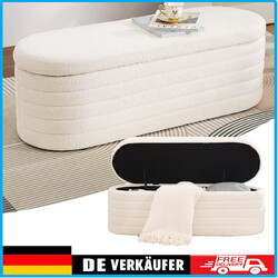 Teddystoff Sitzbank mit Stauraum Sitzhocker Modern Aufbewahrungsbox Schlafzimmer