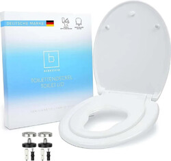 Benkstein WC Sitz Duroplast Toiletten Deckel mit Kinder & Absenkautomatik