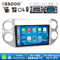 2+64G Carplay DAB+ Autoradio Android 13 GPS AHD Cam Für VW Tiguan 5N 2007-2016