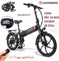 Samebike 20LVXD30 20 Zoll Elektrofahrrad 350W Citybike Faltbar E-Bike 80KM Range