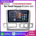 2+64G Carplay Android14 Autoradio Für Ford Focus MK2 MK II 2004-2011 GPS Navi BT