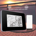 Digitale Wecker Wetterstation Funk Farbdisplay Thermometer Innen-Außensensor Uhr