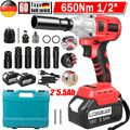 Akku Schlagschrauber 650Nm Akkuschrauber 1/2" Mit 2X 5.5.0Ah Akku Für Makita 18V