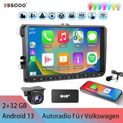DAB+ 9" Android 13 Autoradio GPS Für VW GOLF 5 6 Passat Touran Polo Caddy + KAM