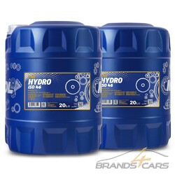 MANNOL 2x 20 L HYDRAULIKÖL HLP ISO46 HYDRAULIKFLÜSSIGKEIT DIN 51524 HLP46 523182Erstausrüster-Qualität | Schneller Versand ab Lager