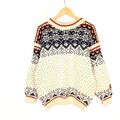 IDENA Herren Pullover Gr. M Fair Isle Zopfmuster Rundhals Pulli Wolle Beige