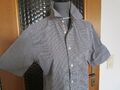 ESPRIT slim Fit Hemd Bluse kariert GR 38 / 40 schwarz/ weiß Neuwertig