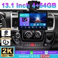 DAB+13"Android 14 Autoradio 2K Kam Für Fiat Ducato Peugeot Boxer Citroen Jumper
