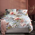 Irisette Mako-Satin Bettwäsche Wave  8596-20 Blumen Baumwolle 135 x 200 cm