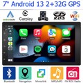7 Zoll Android 13 Carplay Autoradio GPS Bluetooth WIFI USB DSP RDS 2 Din 2+32GB