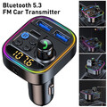 FM Transmitter Auto Radio Bluetooth5.3 Adapter 2*USB 30W PD Ladegerät MP3-Player