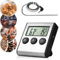 Bratenthermometer digital Backofen Grill Thermometer Fleischthermometer +Sonde D