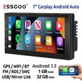 Android 13 Carplay 7" Autoradio 2 DIN 32G USB GPS NAVI FM Mit RDS Touchscreen BT
