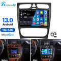 Android 13 DAB+ Autoradio Für Mercedes Benz C-Klasse 2001-2004 W203 GPS Navi 32G