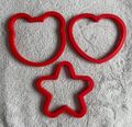 3 Silikonform Teddybär Kopf Herz Stern Antihaft Backen Kochen