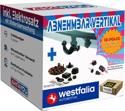 AHK WESTFALIA für VW Polo VI ab 21 vert. abnehmbar + 13-pol ECS ES SPEZ