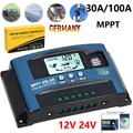 30A 100A MPPT Solar Controller Solar Ladegerät Controller Panel Regler Dual USB