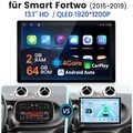 13.1" Für Smart Forfour Fortwo 453 Android14 Carplay 64G Autoradio GPS Navi WIFI