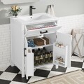 60 cm Waschbecken mit Unterschrank, Badmöbel Set Badezimmerschrank Waschtisch