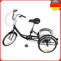 20 Zoll 8-Gang 3 Rad Dreirad Erwachsenen Fahrrad mit Einkaufskorb für Senioren