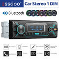 Autoradio 1 DIN Mit FM Bluetooth Freisprech Fernbedienung USB TF SD AUX 7 Farben