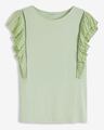 Shirt mit Plissee-Volants Gr. 40/42 Softsalbei Damen Top Bluse Tunika Neu*