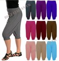 DAMEN FRAUEN ALI BABA**3/4** BAGGY HOSE CROPPED LEGGING HAREMSHOSE HAREM
