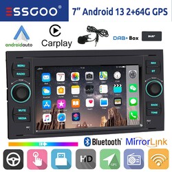 DAB+ 64G Android 14 Autoradio Carplay Für Ford Focus C S Max Transit Mondeo Kuga