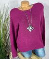 Butterweicher  feinStrick  Pullover BASIC 6013  Italy BERRY 36 38