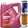 BOSCH ÖLFILTER 1457429108+MANNOL 5W30 ÖL passend für BMW 3er E30 E36 E46 5er E34