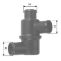 Thermostat Kühlmittel Gates TH14580 für Lada Moskvich Izh