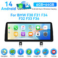BMW F30 F31 F34 F32 F36 NBT 12.3" Android 14 Autoradio CarPlay DAB+ 6+64GB GPS